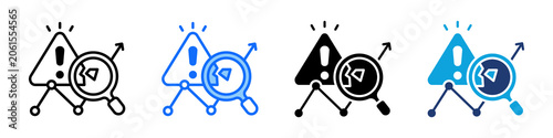 Obraz na plátne Anomaly Detection Icon Set Multi Style Vector Illustration