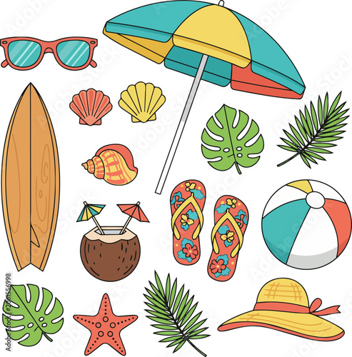 Premium summer beach vector collection