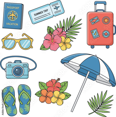 Summer Vacation Elements
