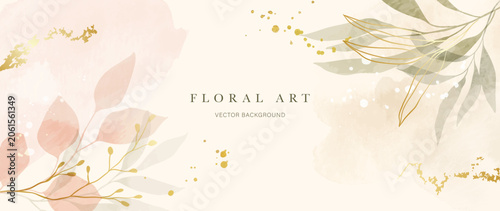 Fotografie Floral art background vector