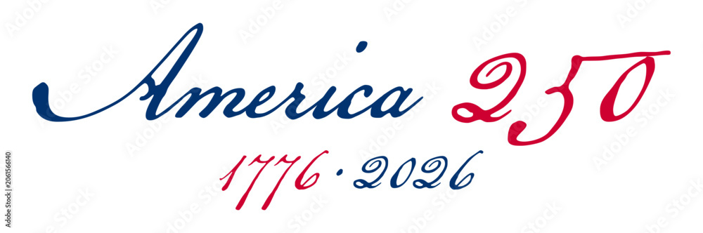 Fototapeta premium United States 250th anniversary, marking a significant milestone from its founding in 1776 to the upcoming bicentennial in 2026.