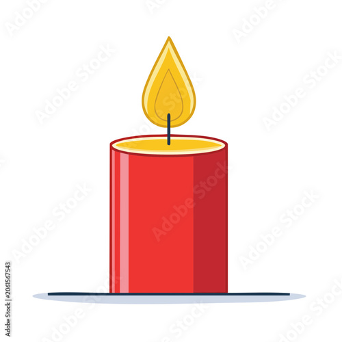 Minimalist 3D traffic light red signal