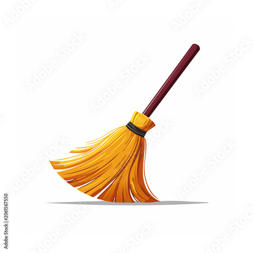 Minimalist paintbrush with yellow paint splatter