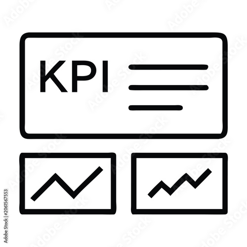 KPI dashboard with key performance indicators and line charts