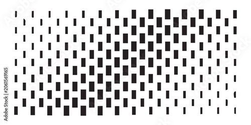 Cuadro en lienzo Abstract background with a gradient pattern of black rectangles on a white surface