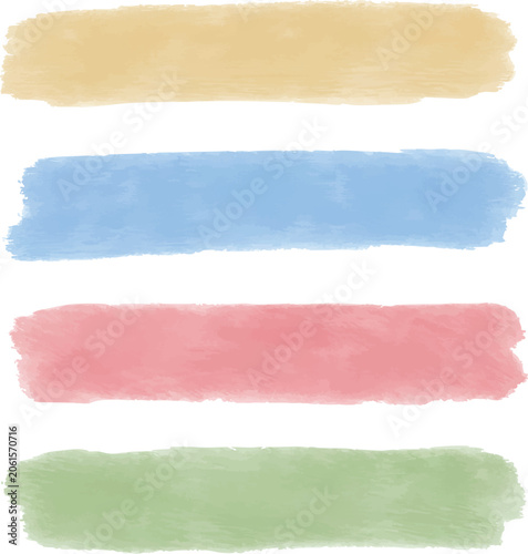 gouache text box colorful painted rectangle shape