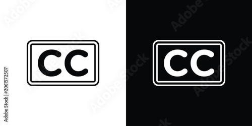 Closed caption icon design concept vector. EPS10