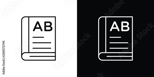 Photos Dictionaries icon design concept vector. EPS10