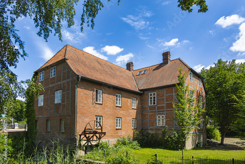 Blue sky above the Trittau watermill