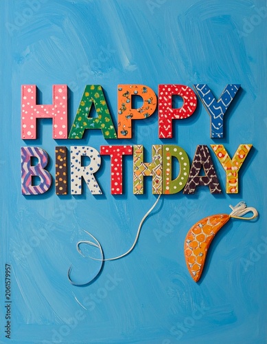 Colorful letters spell birthday wish (1)