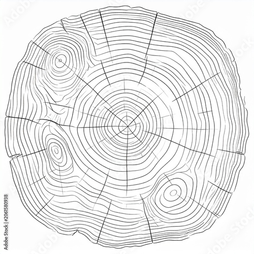 Cross-section of a tree trunk