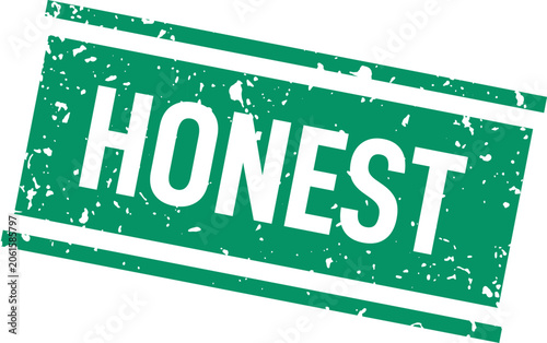 Foto Honest stamp grunge effect isolated on white trustworthiness and integrity conce