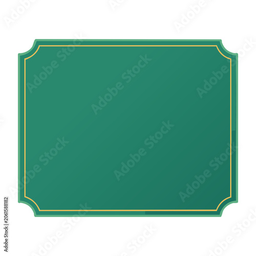 Green flat folder icon 3D render