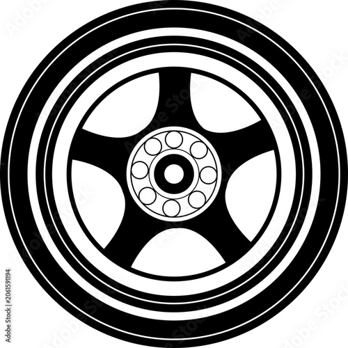 car tires icon eps