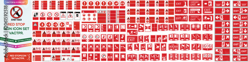 Canvastavla Traffic signs on the red triangle