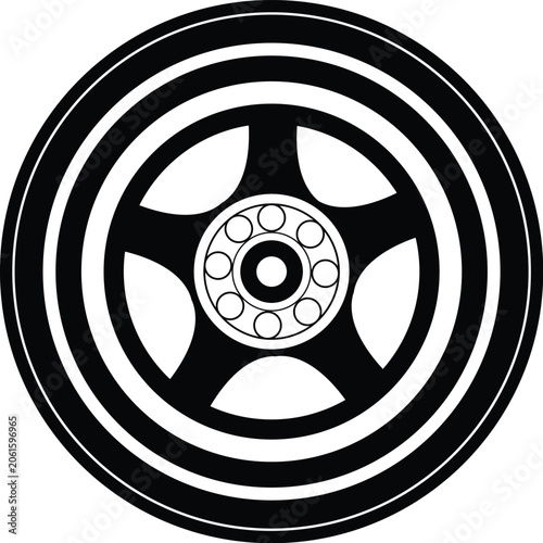 car tires icon eps