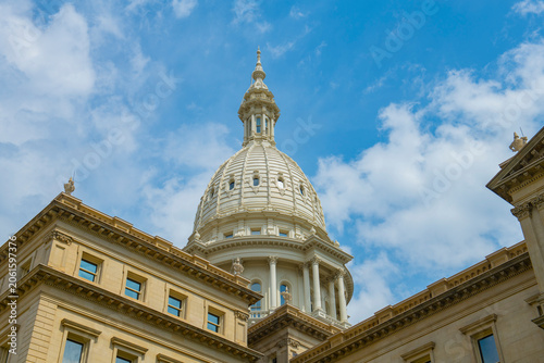 Obraz na plátně Michigan State Capitol is the legislative government of Michigan State, at 100 N Capitol Ave, Lansing, Michigan MI, USA
