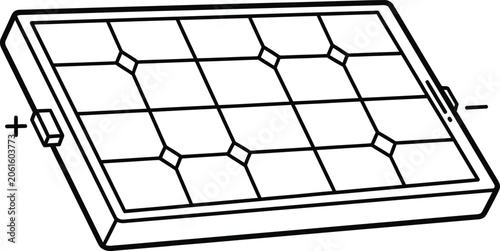 Photovoltaic panel frame collects solar radiation to convert light into usable electrical power for modern infrastructure.