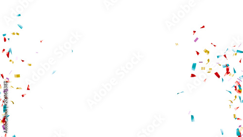 Rainbow Confetti PNG Particle Transparent Background.