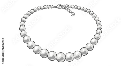 Konstfotografi Classic Pearl Necklace Jewelry Illustration