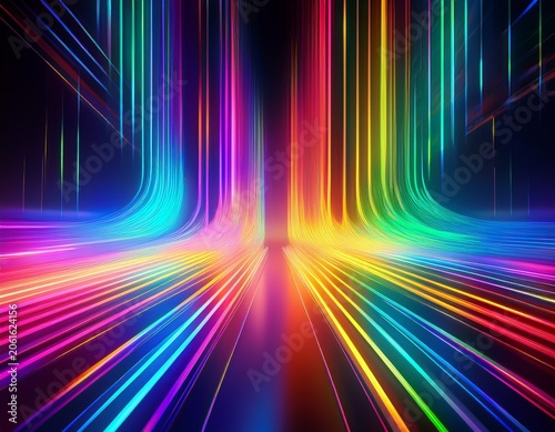 prismatic chromatic holographic aesthetic neon lights lines blur texture background