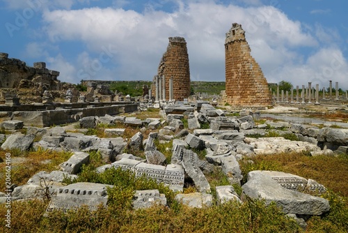 Ruins of the ancient city of Perge, Turkey