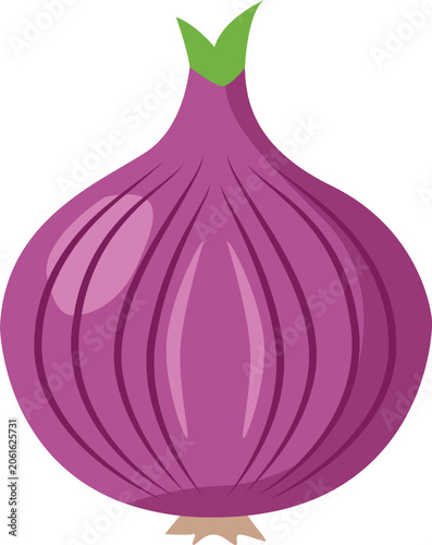 red onion isolated on white