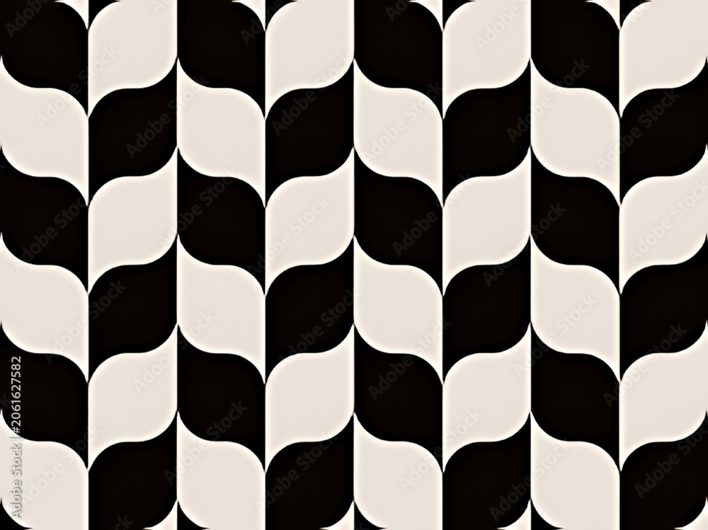 Naklejka premium Black and white checkered racing flag fabric pattern illustration