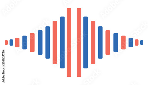 Obraz na plátne Sound Wave Graphic Equalizer Pattern.