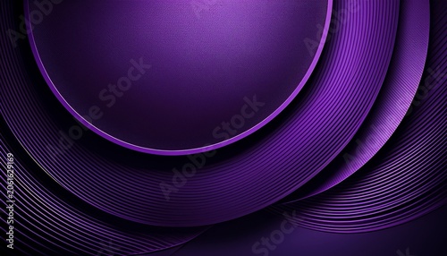 deep purple background with dark layered circles and subtle halftone textures for a professional look