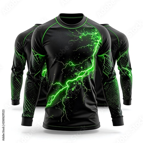 Black hoodie with green floral embroidery design.