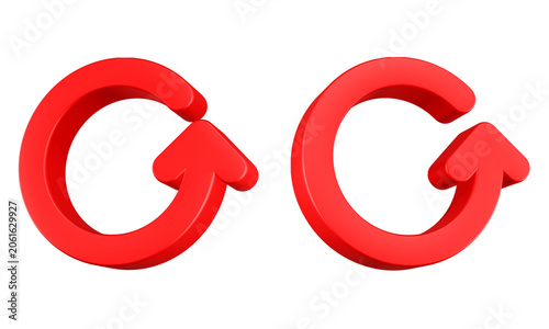 replay/reload icon 3d render 