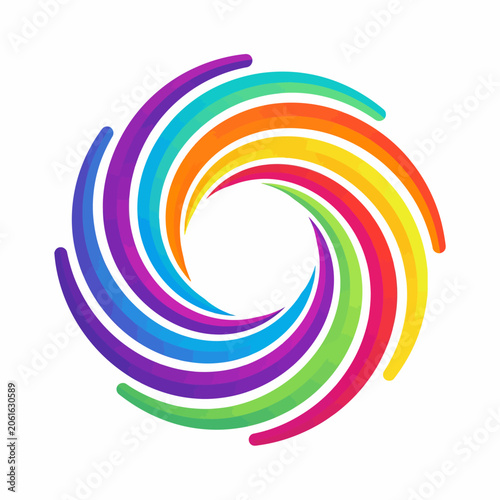 Rainbow swirl design