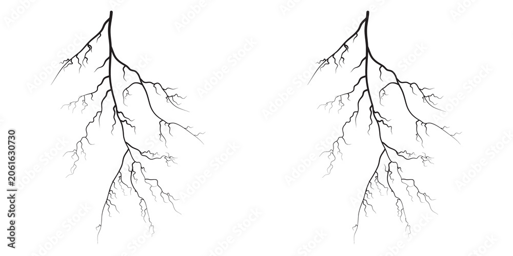 Fototapeta premium Lightning trace path Vibrant electric bright, as natural peril.