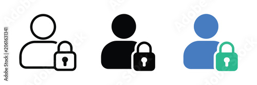 User Lock Security Protection Icon Set