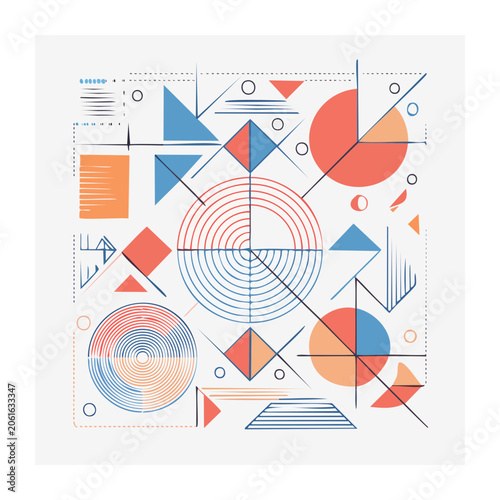 Flat design target with arrows and concentric circles