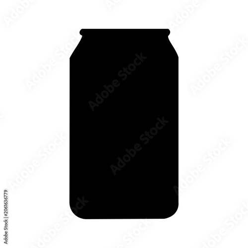 Foto A clean black silhouette of a standard beverage can