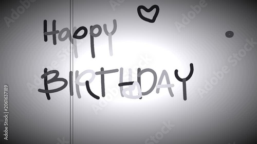 Handwritten happy birthday message suitable for festive occasions, cards, invitations, social media posts, digital designs, and gift wraps.