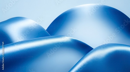 Abstract Blue Wave Texture with Soft Light and Smooth Curves in Minimalist Style