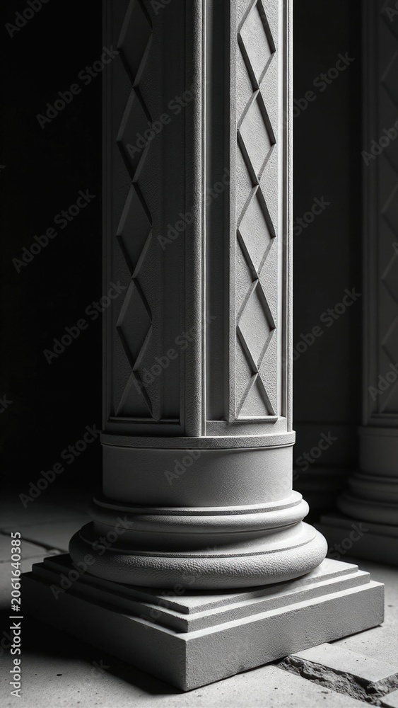 Fototapeta premium A historic column in monochrome tones