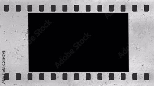 Dusty And Scratches Old Filmstrip Breaking Into Small Pieces