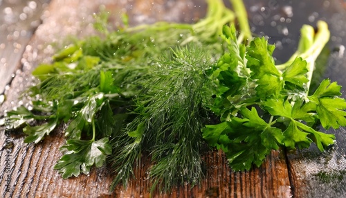 fresh dill and parsley