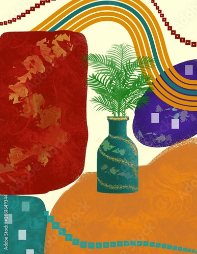 Abstract design with geometric shapes 