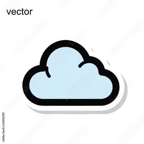 Vector Cloud Icon Graphic Design.