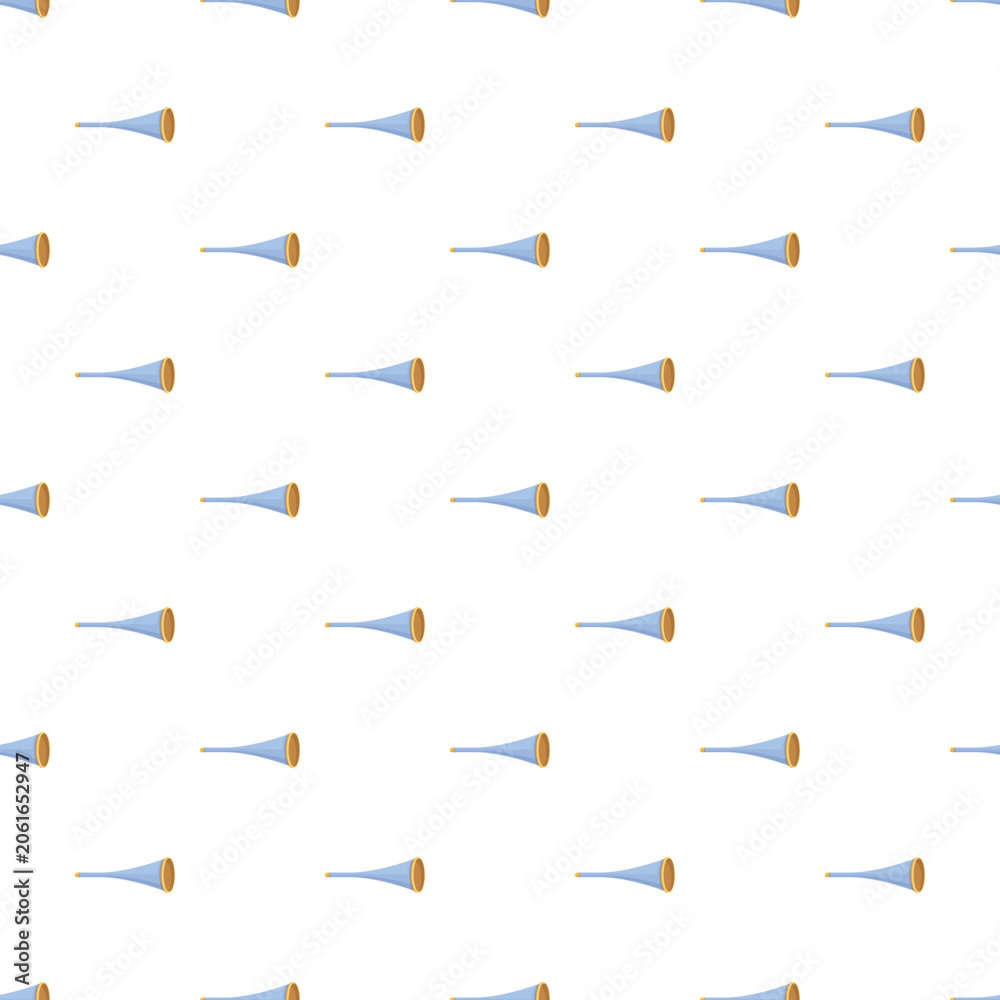 Fototapeta premium Repeated vuvuzela horns creating a seamless pattern