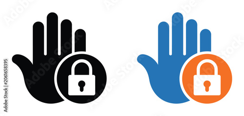 Εκτύπωση καμβά Restricted Area Icon Vector prohibition boundary warning symbols with flat line