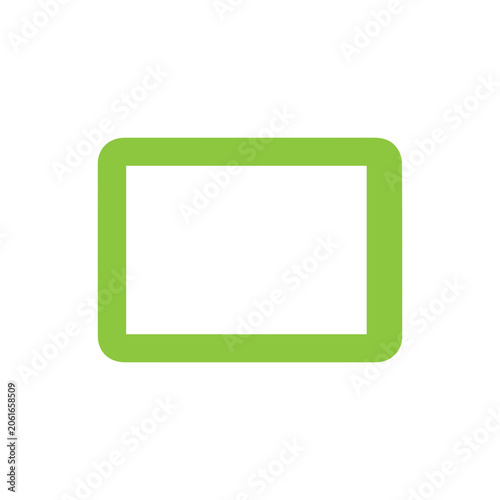 Yellow Rounded Rectangle Border Frame Icon
