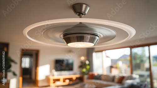  Modern Ceiling Light Fixture in Bright Living Room