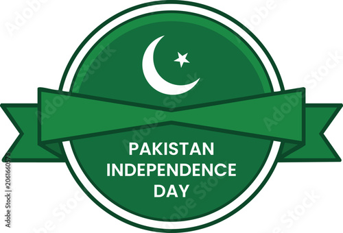 Happy Independence Day 2026 Green Circular Badge Design with Pakistan Map Silhouette – Festive National Celebration Background