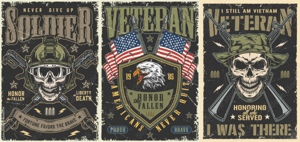 Obraz premium Soldier and eagle logo